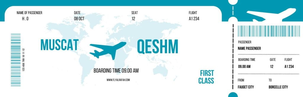 Qeshm Air Ticket Price